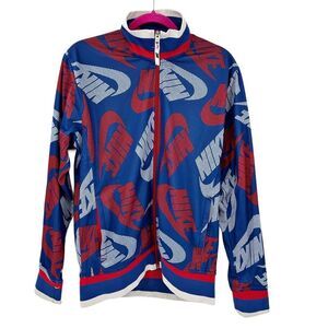 Nike Full Zip Patriotic Long Sleeve Jacket Red White and Blue Size Medium